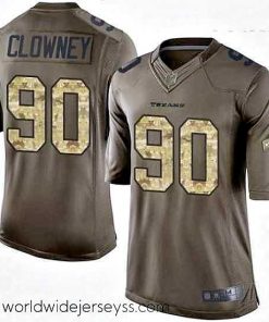 Exceptionally fashioned Nike Houston Texans 90 Jadeveon Clowney Elite Green Salute to Service NFL Jersey