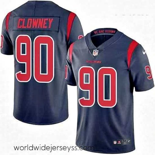 Superbly made Nike Houston Texans 90 Jadeveon Clowney Elite Navy Blue Rush Vapor Untouchable NFL Jersey