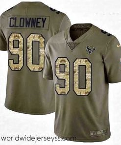 Exceptionally fashioned Nike Houston Texans 90 Jadeveon Clowney Limited OliveCamo 2017 Salute to Service NFL Jersey