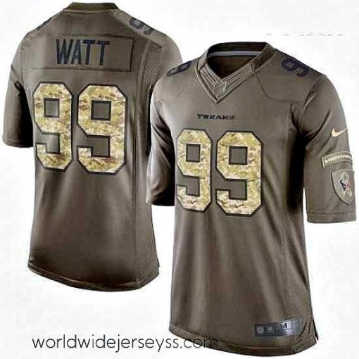 Superbly made Nike Houston Texans 99 JJ Watt Elite Green Salute to Service NFL Jersey