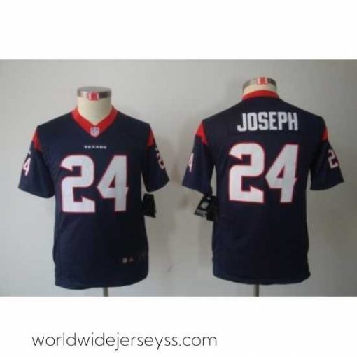 Superbly made Nike NFL Houston Texans #24 Johnathan Joseph Blue Color[Limited Jerseys]