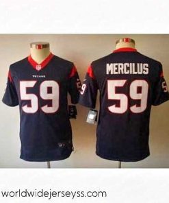Exquisitely designed Nike NFL Houston Texans #59 Whitney Mercilus Blue Color Limited Jerseys