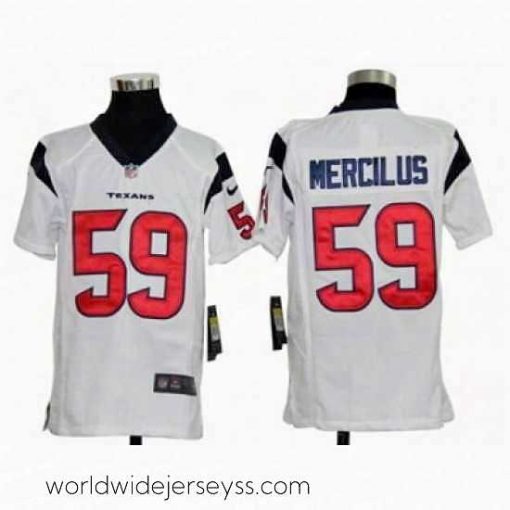 Superbly made Nike NFL Houston Texans #59 Whitney Mercilus White Jerseys