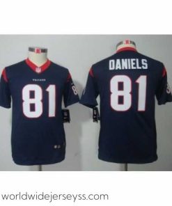 Exquisitely designed Nike NFL Houston Texans #81 Owen Daniels Blue Color[Limited Jerseys]