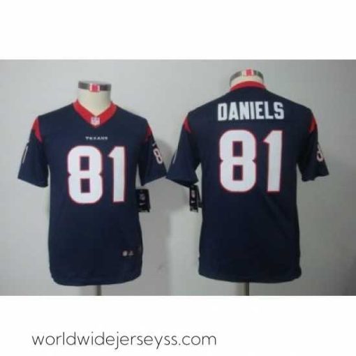Exquisitely designed Nike NFL Houston Texans #81 Owen Daniels Blue Color[Limited Jerseys]