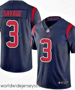 Superbly made Nike Texans #3 Tom Savage Navy Blue Stitched NFL Limited Rush Jersey