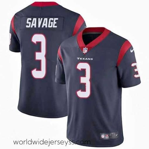 Exceptionally fashioned Nike Texans #3 Tom Savage Navy Blue Team Color Stitched NFL Vapor Untouchable Limited Jersey