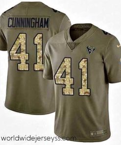 Marvelously styled Nike Texans #41 Zach Cunningham Olive Camo Stitched NFL Limited 2017 Salute to Service Jersey