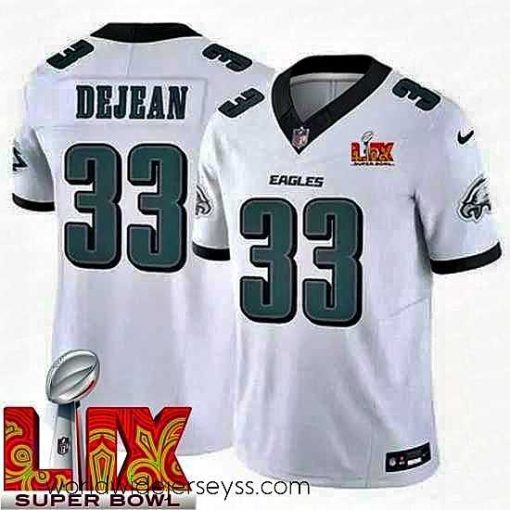 Exceptionally fashioned Philadelphia Eagles Cooper DeJean #33 White 2024 2025 Super Bowl LIX F.U.S.E Stitched NFL Jersey