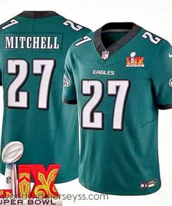 Exceptionally fashioned Philadelphia Eagles Quinyon Mitchell #27 Green 2024 2025 Super Bowl LIX F.U.S.E Stitched NFL Jersey