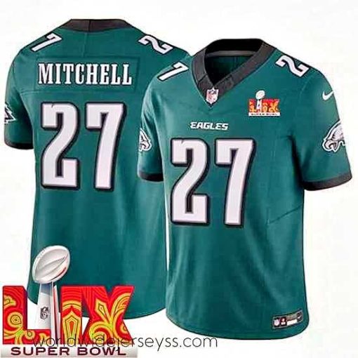Exceptionally fashioned Philadelphia Eagles Quinyon Mitchell #27 Green 2024 2025 Super Bowl LIX F.U.S.E Stitched NFL Jersey
