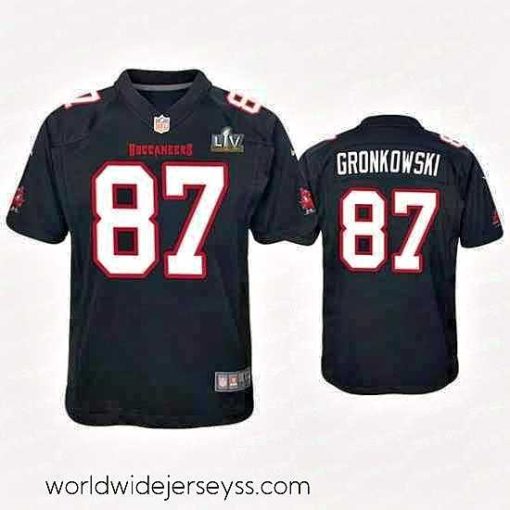 Marvelously styled Rob Gronkowski Buccaneers Black Super Bowl Lv Game Fashion Jersey