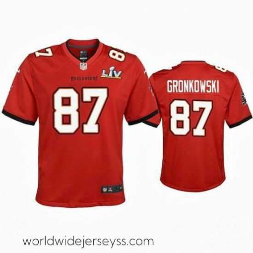 Exceptionally fashioned Rob Gronkowski Buccaneers Red Super Bowl Lv Game Jersey