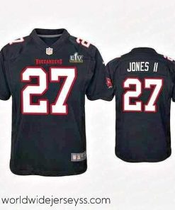 Finely crafted Ronald Jones Ii Buccaneers Black Super Bowl Lv Game Fashion Jersey