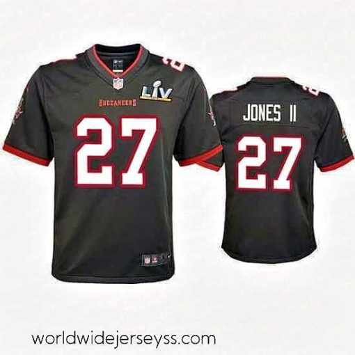 Marvelously styled Ronald Jones Ii Buccaneers Pewter Super Bowl Lv Game Jersey