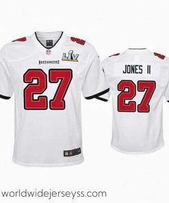 Superbly made Ronald Jones Ii Buccaneers White Super Bowl Lv Game Jersey