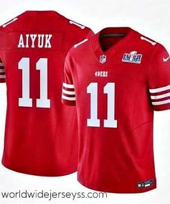 Marvelously styled San Francisco 49ers 11 Brandon Aiyuk Red 2023 F.U.S.E  Vapor Limited Stitched Football 2024 Super Bowl LVIII Jersey