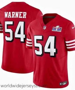Superbly made San Francisco 49ers 54 Fred Warner New Red 2023 F.U.S.E  Vapor Untouchable Limited Stitched Football 2024 Super Bowl LVIII Jersey