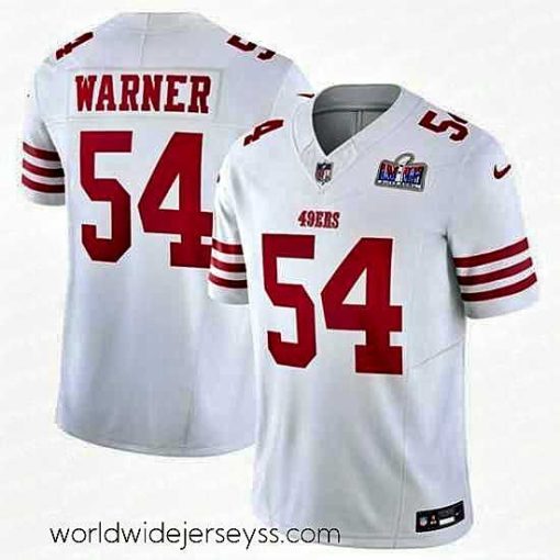 Exceptionally fashioned San Francisco 49ers 54 Fred Warner White 2023 F.U.S.E  Vapor Untouchable Limited Stitched Football 2024 Super Bowl LVIII Jersey