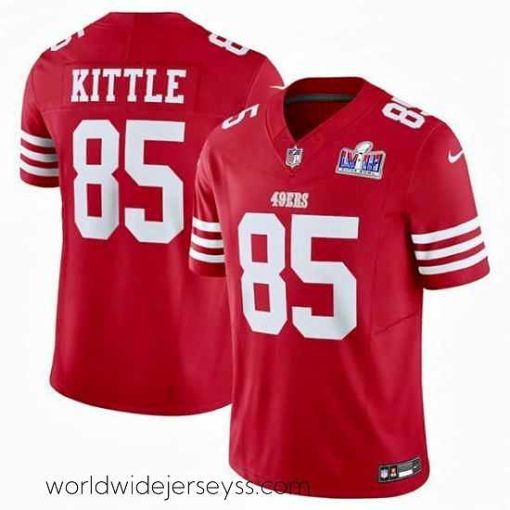 Marvelously styled San Francisco 49ers 85 George Kittle Red 2023 F.U.S.E  Vapor Untouchable Limited Stitched Football 2024 Super Bowl LVIII Jersey