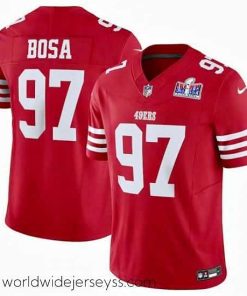 Exquisitely designed San Francisco 49ers 97 Nick Bosa Red 2023 F.U.S.E  Vapor Untouchable Limited Stitched Football 2024 Super Bowl LVIII Jersey