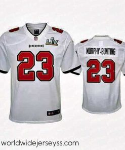 Superbly made Sean Murphy Bunting Buccaneers White Super Bowl Lv Game Jersey