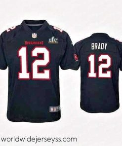 Finely crafted Tom Brady Buccaneers Black Super Bowl Lv Game Fashion Jersey