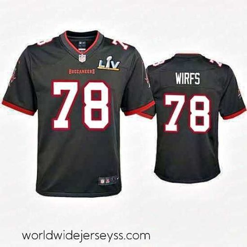 Superbly made Tristan Wirfs Buccaneers Pewter Super Bowl Lv Game Jersey