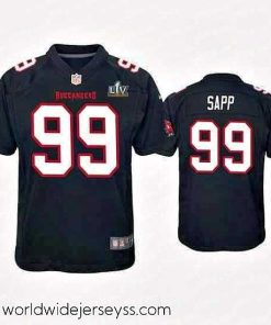 Marvelously styled Warren Sapp Buccaneers Black Super Bowl Lv Game Fashion Jersey