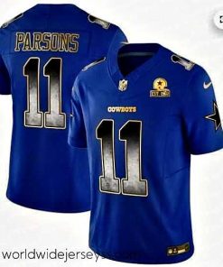 Superbly made Cowboys Parsons Arch Smoke #11 Vapor Jersey All Stitched