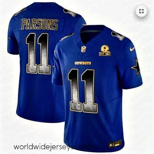 Superbly made Cowboys Parsons Arch Smoke #11 Vapor Jersey All Stitched
